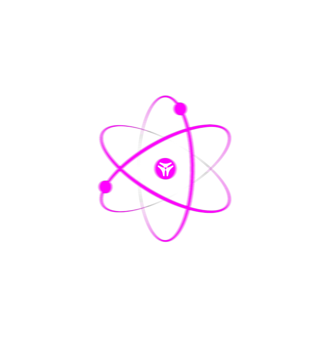 Sovereignt-logo in the center of cosmos atom like structure depicting that sovereignt protocol is built using cosmos SDK